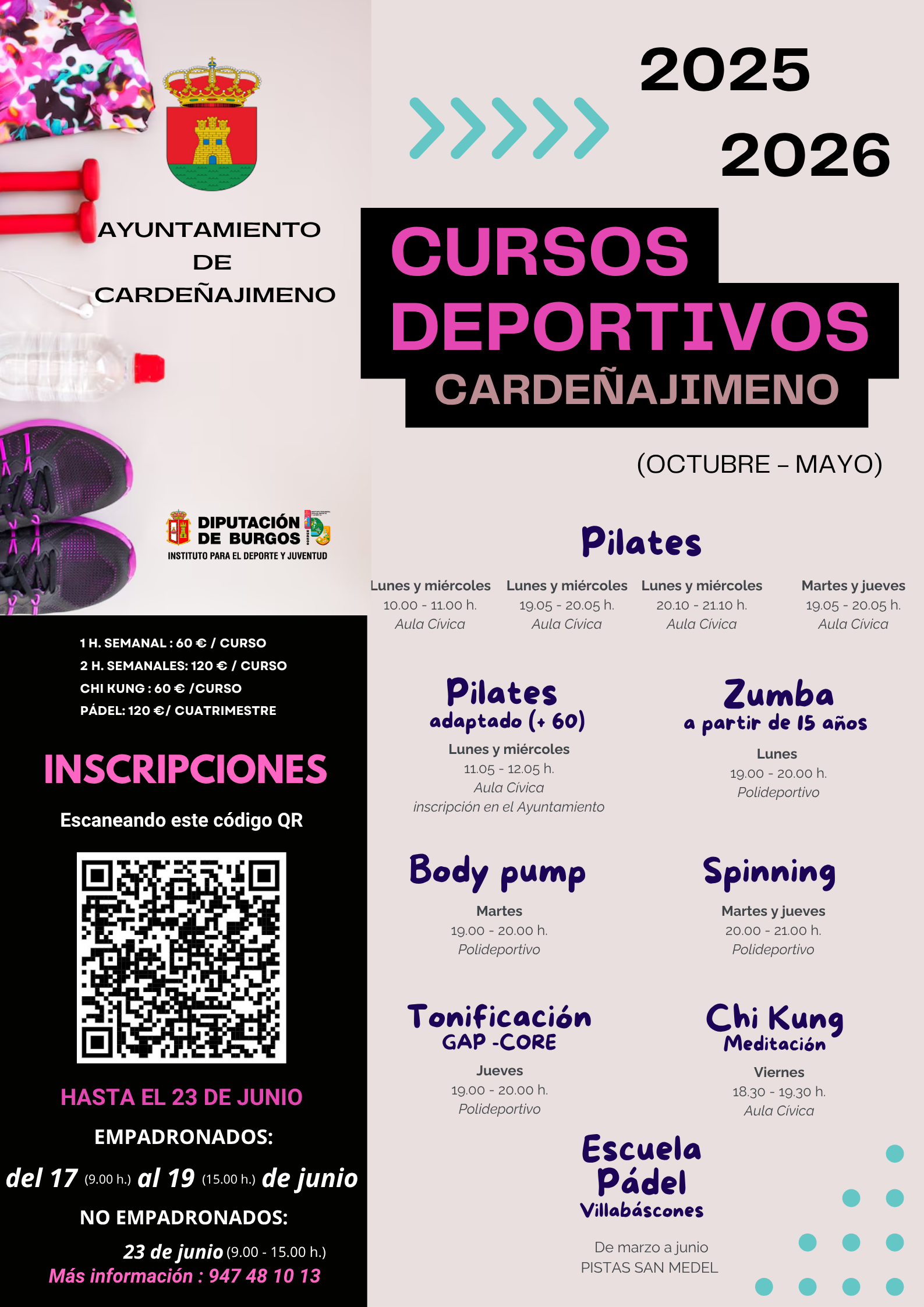 CARDEÑAJIMENO: ACTIVIDADES DEPORTIVAS 2025-2026