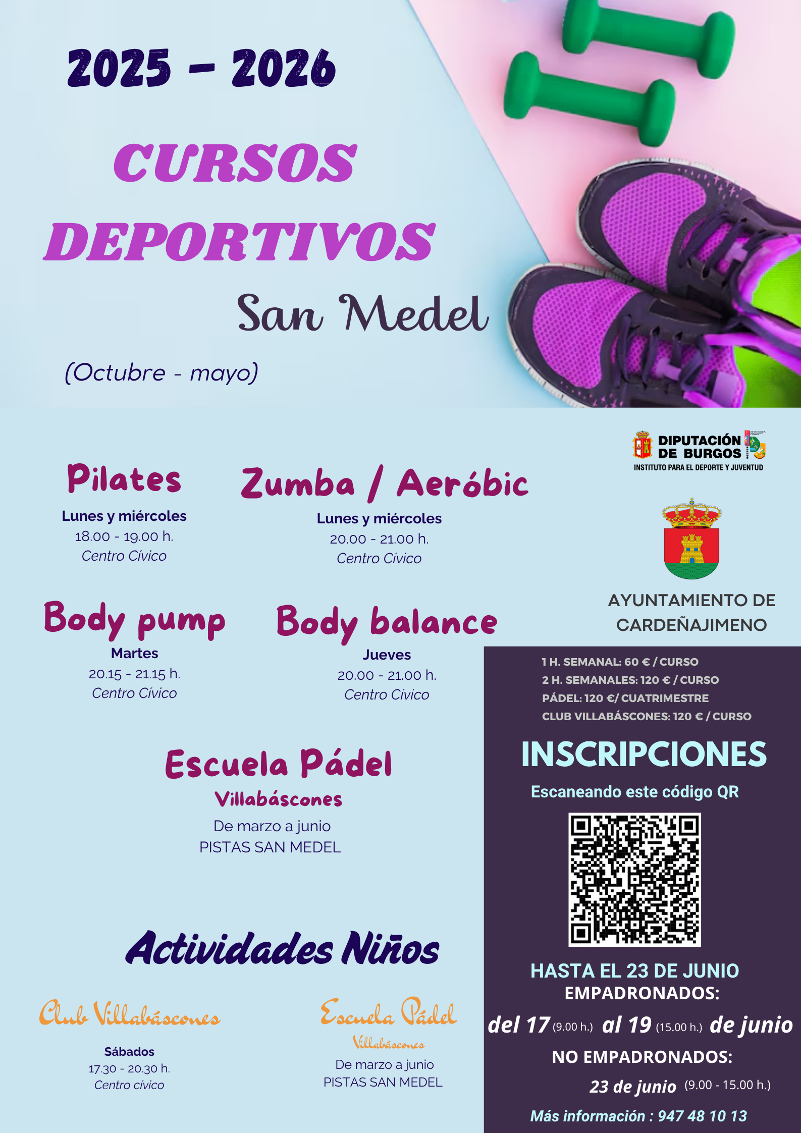 SAN MEDEL : ACTIVIDADES DEPORTIVAS Y CULTURALES 2025-2026.
